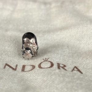 Authentic 100% Pandora Penguin Mother and Child Charm